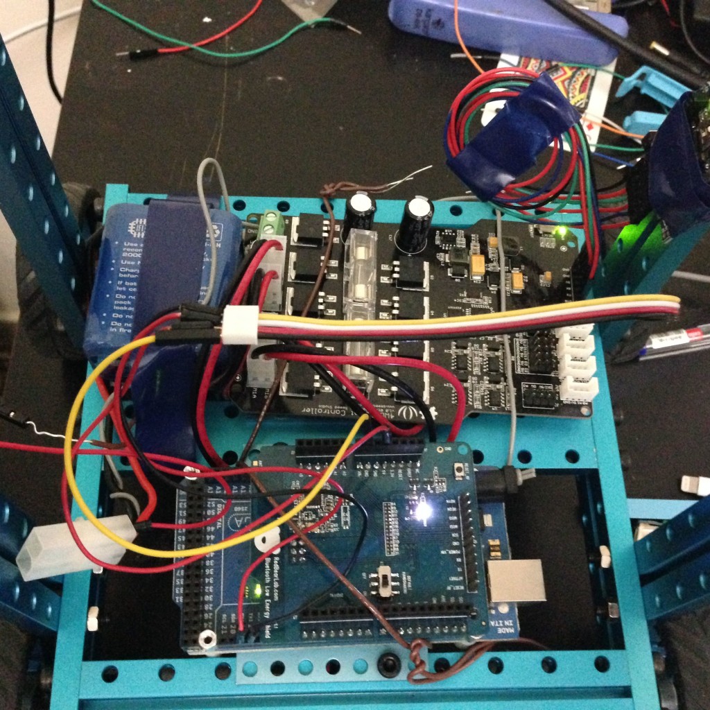 Robotic Car Top View With All Connections